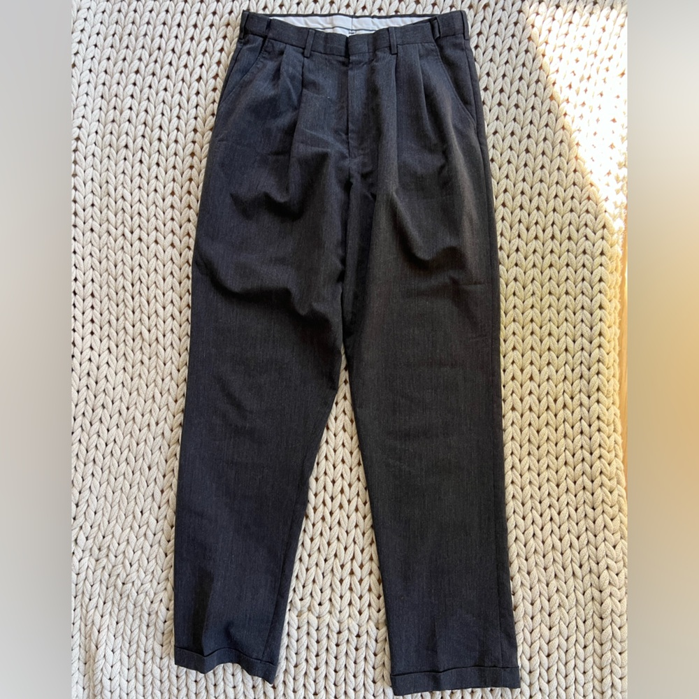 Dark grey mens dress pants size W34 L36 worn once perfect condition - Picture 3 of 4
